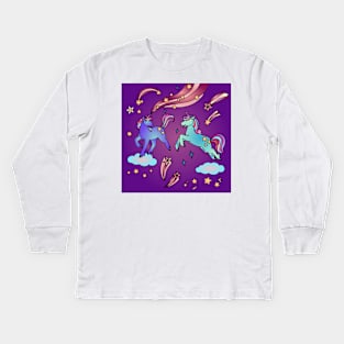 Unicorns 124 (Style:2) Kids Long Sleeve T-Shirt